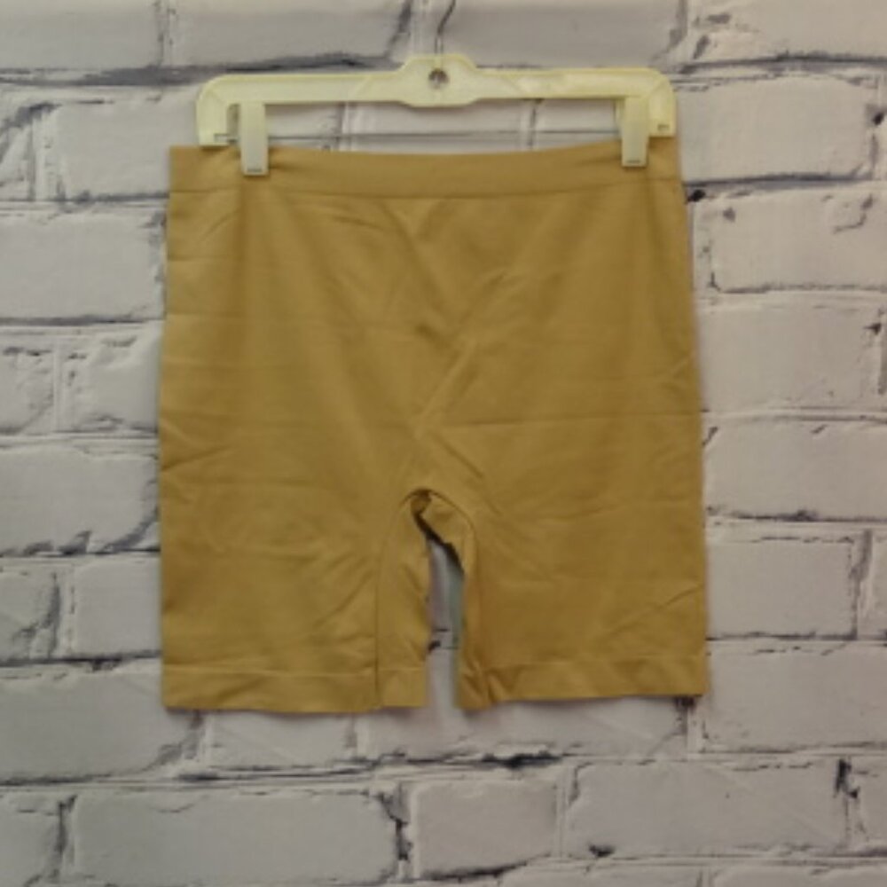 Seamless High-Waist Shaping Boyshorts - Mustard